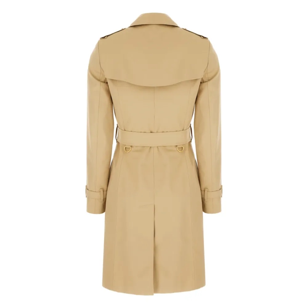 Frakker^Burberry Mellemlang Chelsea Heritage Trenchcoat Beige