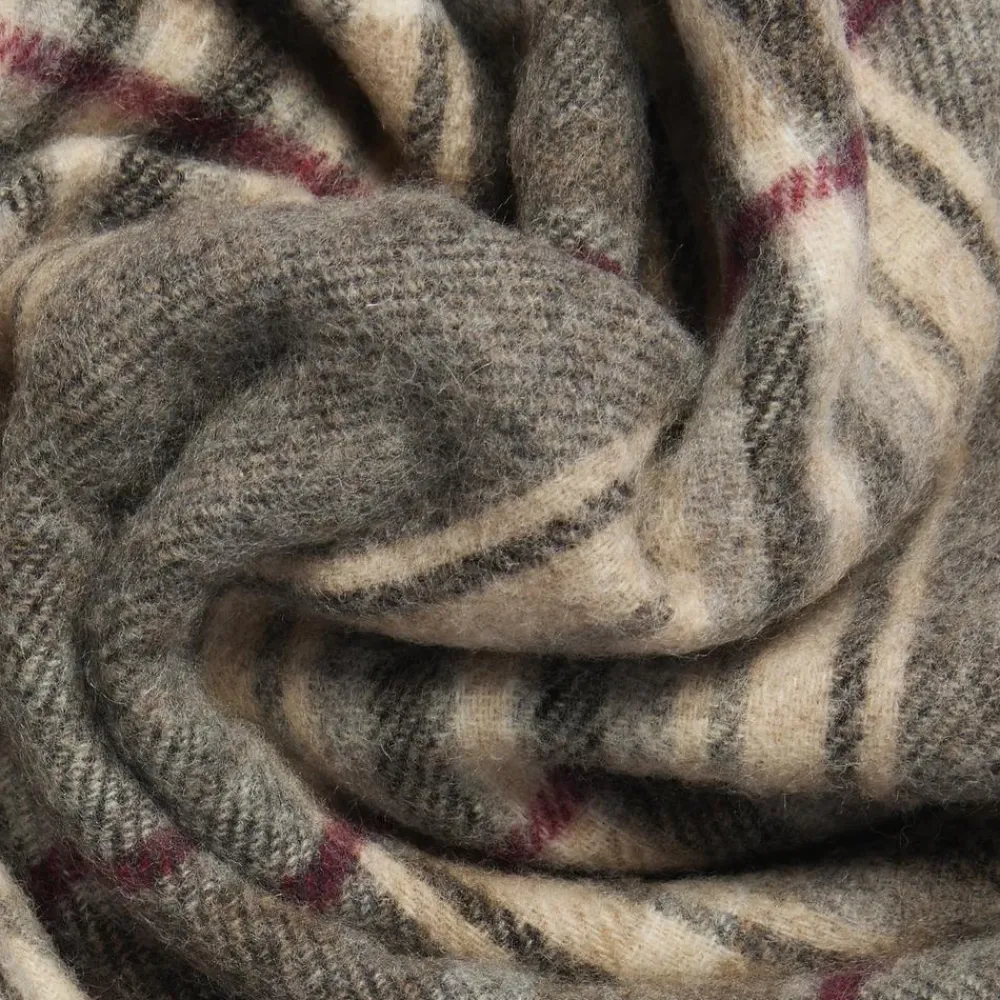 Halstørklæder Og Tørklæder^Piquadro Men's scarf with madras check pattern Brun
