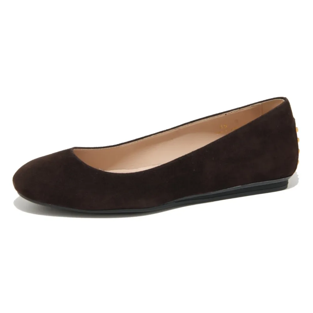 Ballerinasko<Tod's Metallic Ballerina Sko til Piger Brun