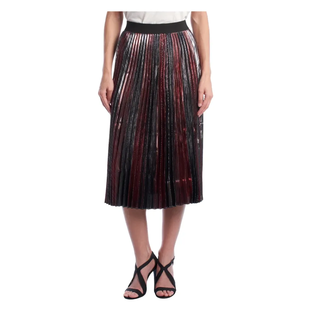 Nederdele^Zadig & Voltaire Metallic Gradient Plisseret Midi Nederdel Multifarvet