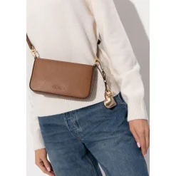 Tilbehør Til Tasker^Michael Kors Metallic Puffy Heart Læder Taske Charm Gul