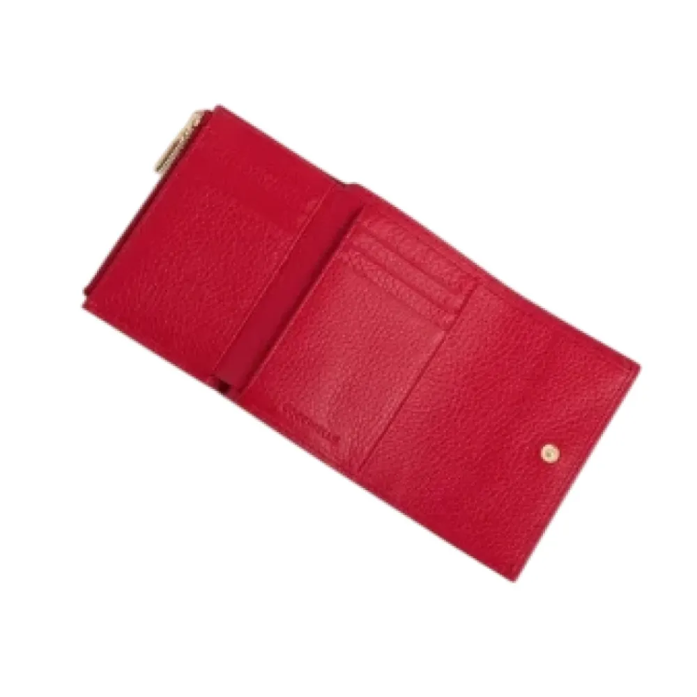 Punge & Kortholder^Coccinelle Metallic Small Rød