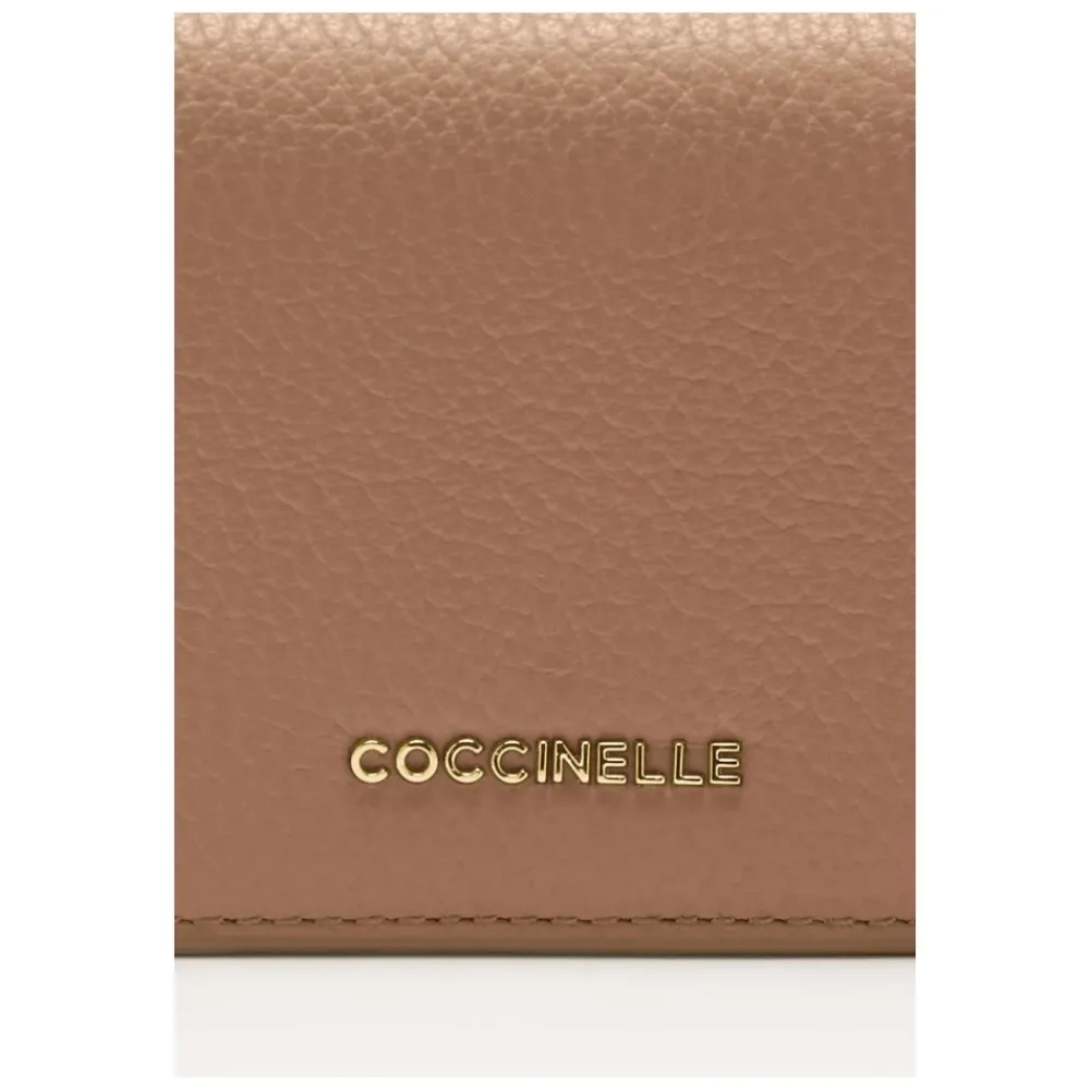 Punge & Kortholder^Coccinelle Metallic Soft Flap Wallet Brun