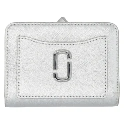 Punge & Kortholder<Marc Jacobs Metallic Utility Snapshot Mini Compact Wallet Grå