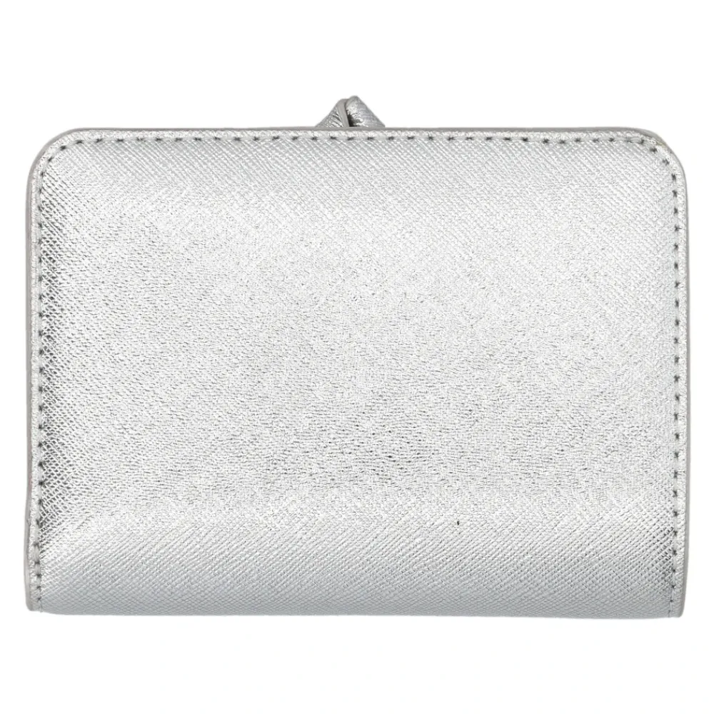 Punge & Kortholder<Marc Jacobs Metallic Utility Snapshot Mini Compact Wallet Grå