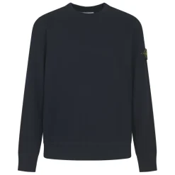 Trøjer|Sweatshirts^Stone Island Micro Stitch Sweatshirt Blå