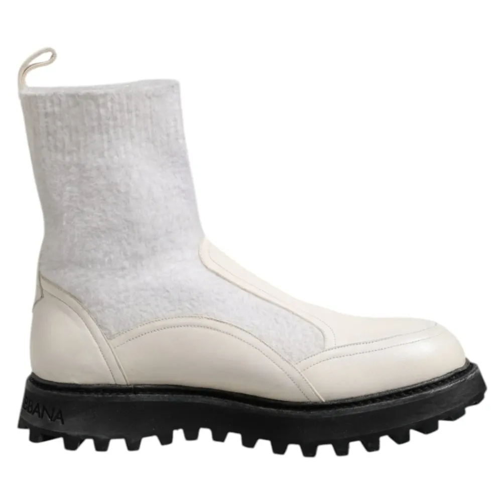 Vinterstøvler<Dolce & Gabbana Mid Calf Boots Hvid
