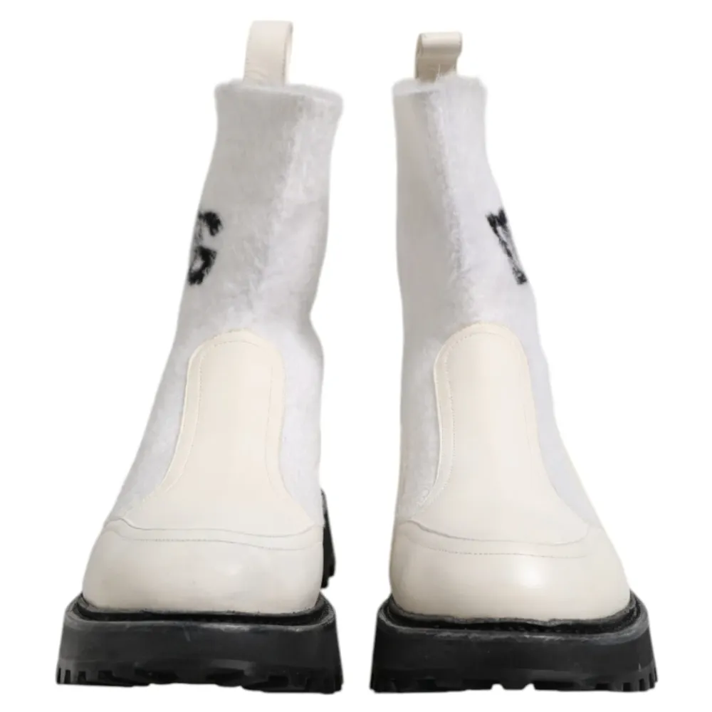 Vinterstøvler<Dolce & Gabbana Mid Calf Boots Hvid