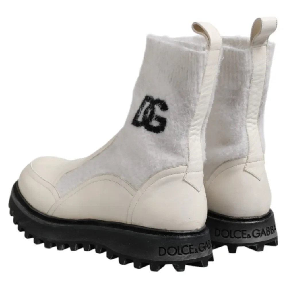 Vinterstøvler<Dolce & Gabbana Mid Calf Boots Hvid