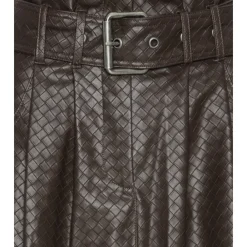 Nederdele^ROTATE Birger Christensen Midi Paper Waist Skirt Brun