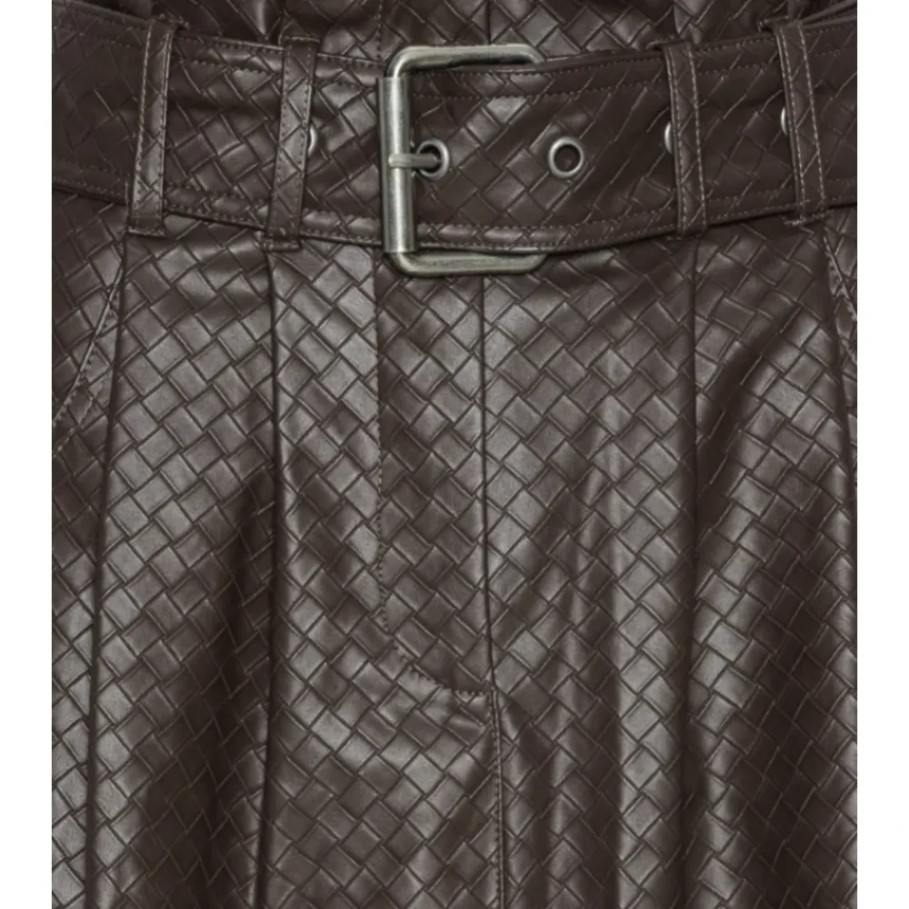 Nederdele^ROTATE Birger Christensen Midi Paper Waist Skirt Brun