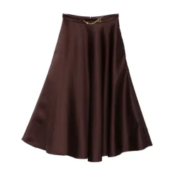 Nederdele<Elisabetta Franchi Midi Skirt Brun