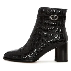 Støvler<Cesare Gaspari Midnight Croc Block Støvler Sort