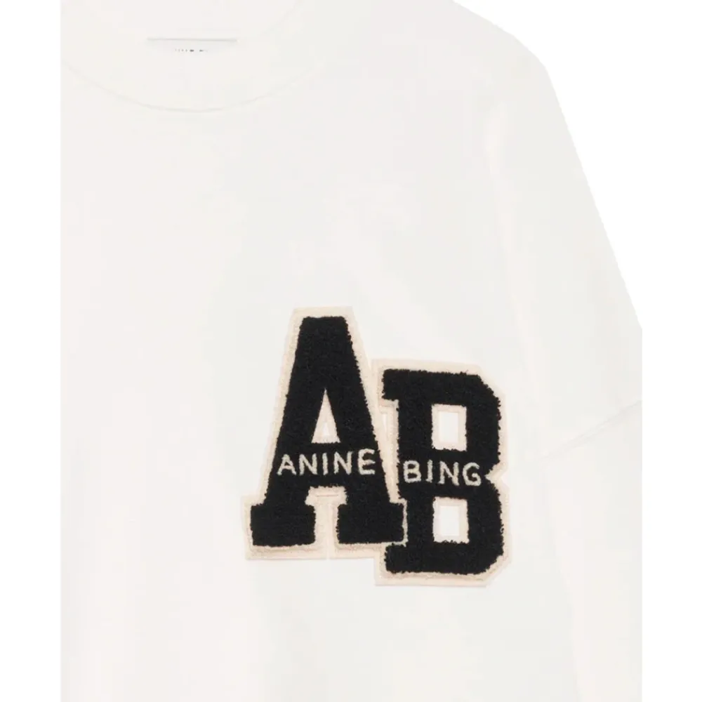 Sweatshirts|Striktrøjer & Sweatere^Anine Bing Miles Oversized Sweatshirt Letterman Hvid