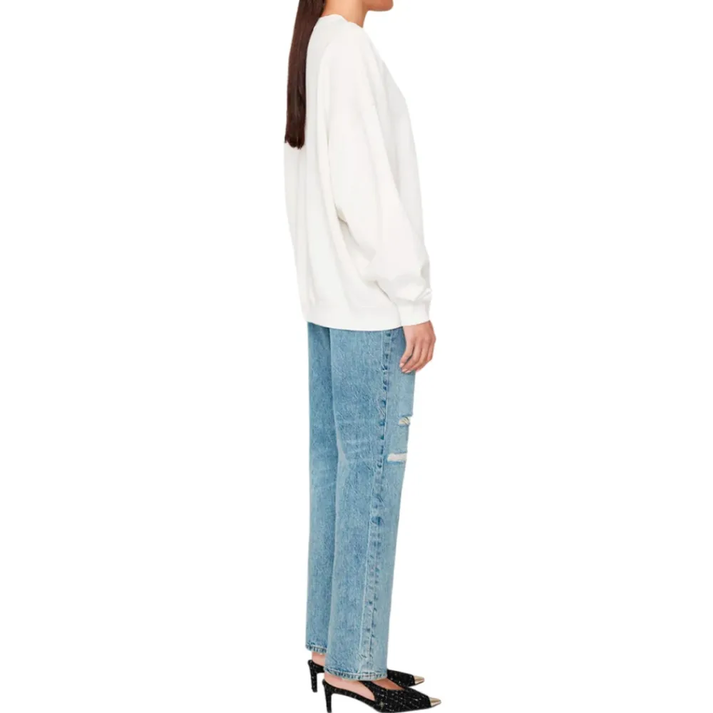 Sweatshirts|Striktrøjer & Sweatere^Anine Bing Miles Oversized Sweatshirt Letterman Hvid