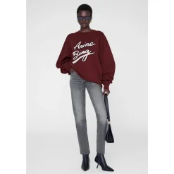 Sweatshirts|Striktrøjer & Sweatere^Anine Bing Miles Sweatshirt Chenille Signature Rød