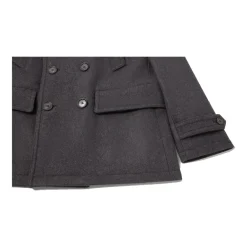 Frakker^Belstaff Milford Peacoat Uld Kashmir Blanding Kul Sort