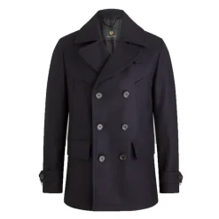 Frakker^Belstaff Milford Peacoat Uld Kashmir Blanding Blå