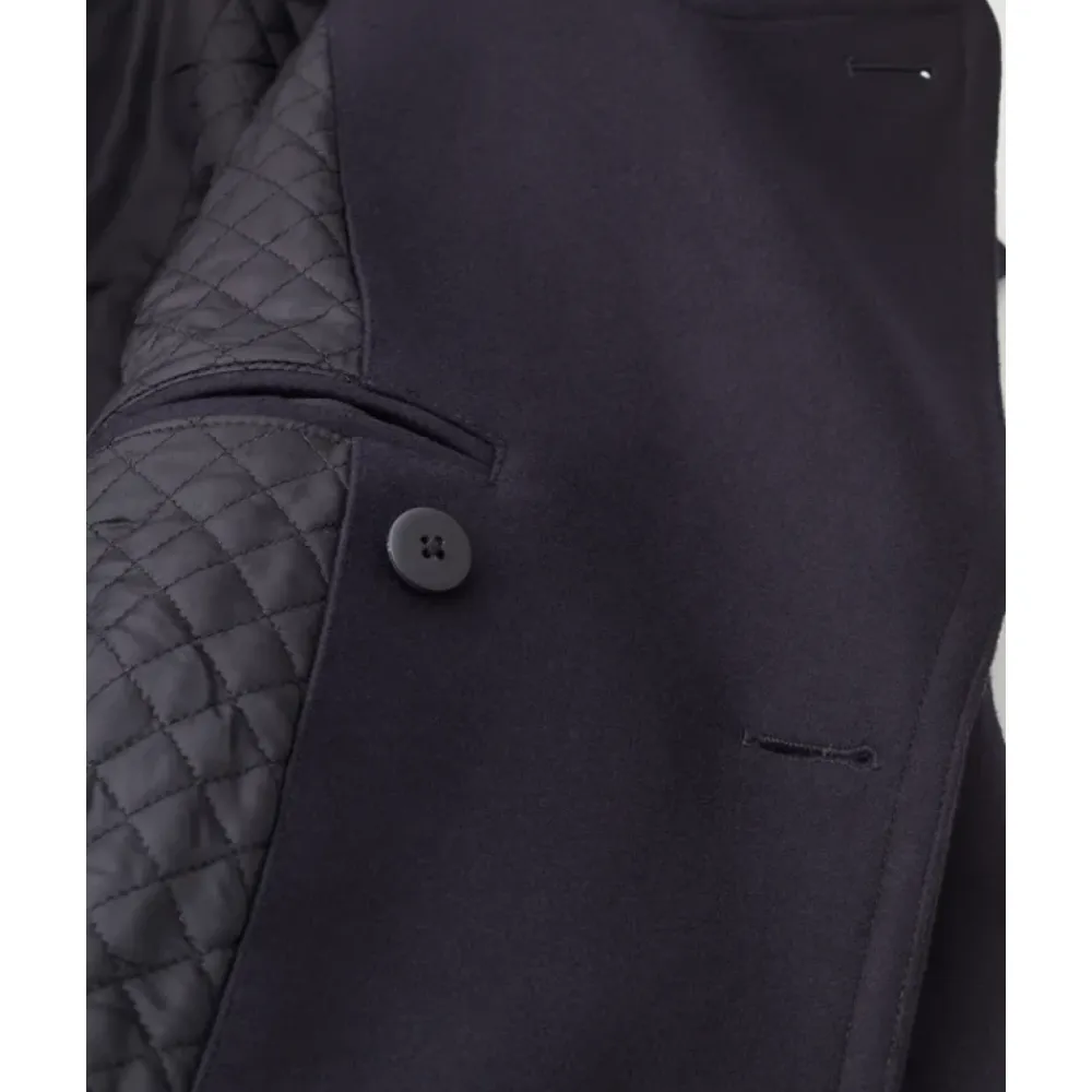 Frakker^Belstaff Milford Peacoat Uld Kashmir Blanding Blå