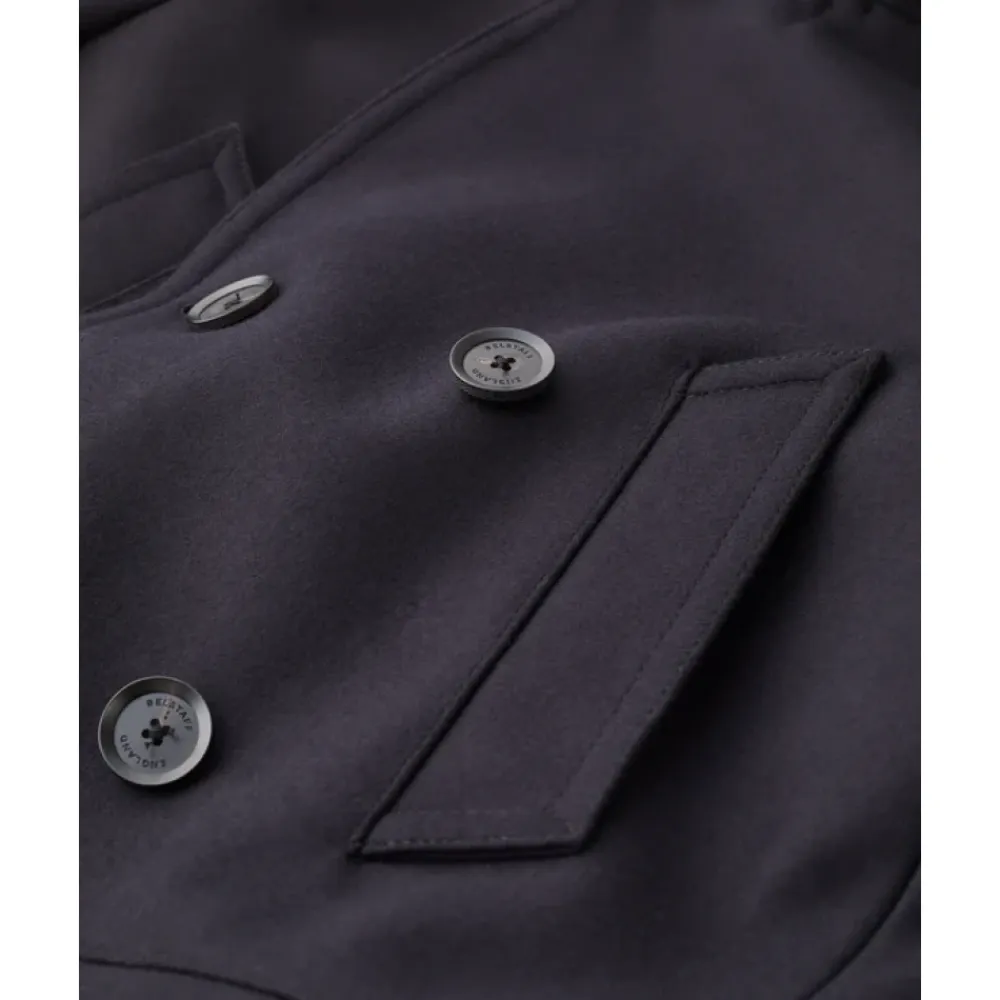 Frakker^Belstaff Milford Peacoat Uld Kashmir Blanding Blå