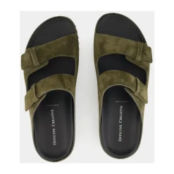 Sandaler<Officine Creative Militær Ruskind Slide Sandaler Grøn