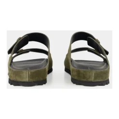 Sandaler<Officine Creative Militær Ruskind Slide Sandaler Grøn