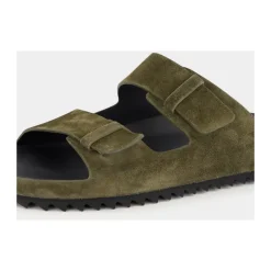 Sandaler<Officine Creative Militær Ruskind Slide Sandaler Grøn