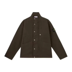 Jakker^Stone Island Militærstil Ripstop Jakke Grøn