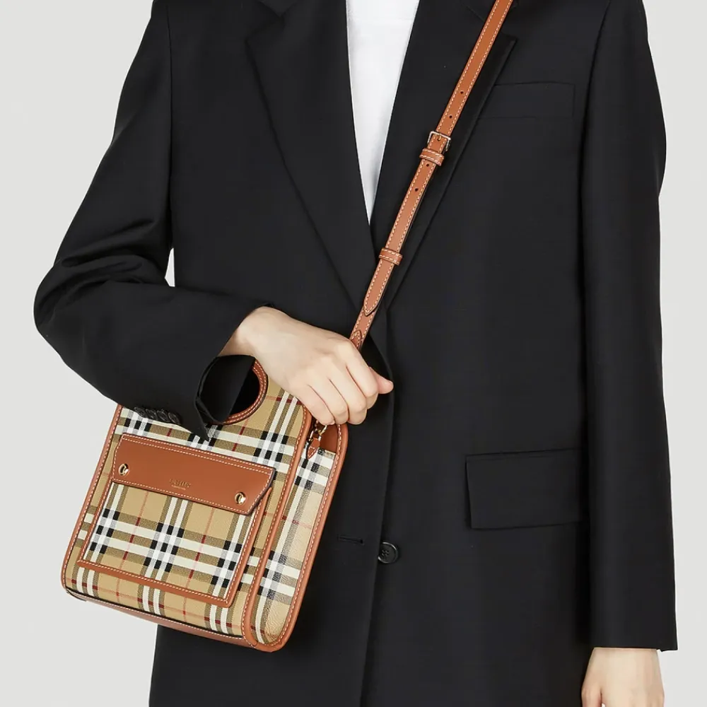 Skuldertasker^Burberry Mini Lomme Taske Brun