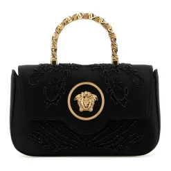 Bæltetasker<Versace Mini Top Handle Vitello Sort
