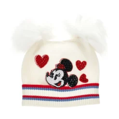 Huer & Kasketter<Monnalisa Minnie Mouse Hat, Hearts and Pompoms Beige