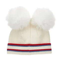 Huer & Kasketter<Monnalisa Minnie Mouse Hat, Hearts and Pompoms Beige
