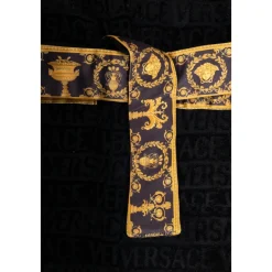 Nattøj<Versace Mønstret badekåbe til børn Sort