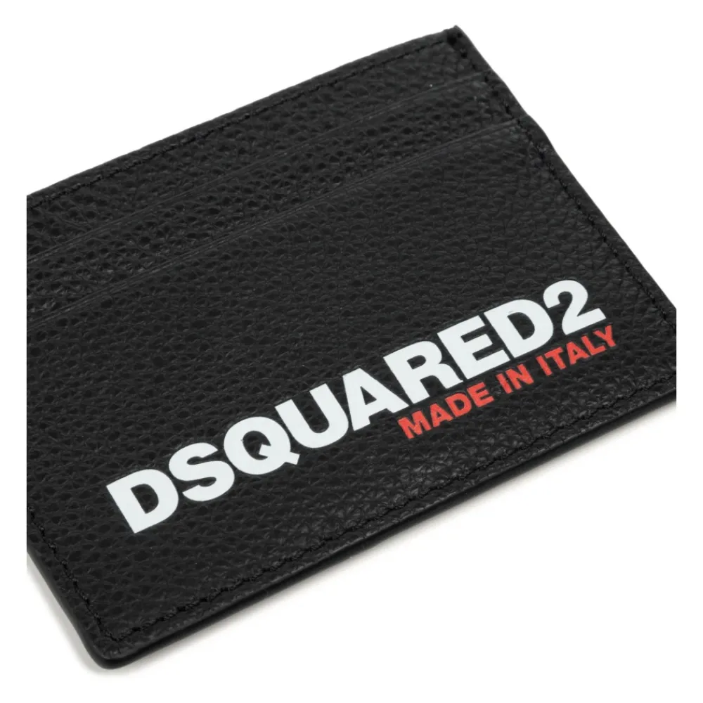 Punge & Kortholder<Dsquared2 Mønstret Kortholder Sort