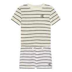 Jumpsuits^Calvin Klein Moderne Stribe Sæt til Baby Sort