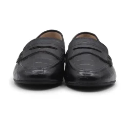 Loafers<Ralph Lauren Mokkasin krokodil tryk - 40.5, BLK Sort