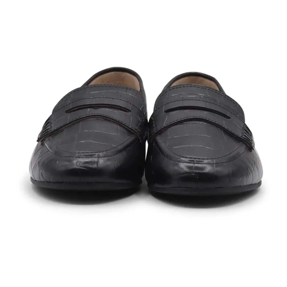 Loafers<Ralph Lauren Mokkasin krokodil tryk - 40.5, BLK Sort