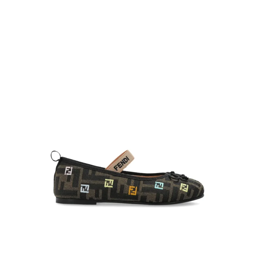 Ballerinasko<Fendi Monogram balletsko Brun