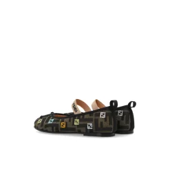 Ballerinasko<Fendi Monogram balletsko Brun