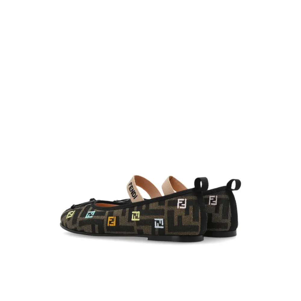 Ballerinasko<Fendi Monogram balletsko Brun
