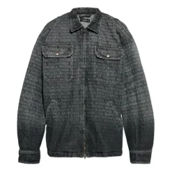Jakker<Balenciaga Monogram Denimjakke Grå
