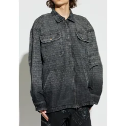 Jakker<Balenciaga Monogram Denimjakke Grå