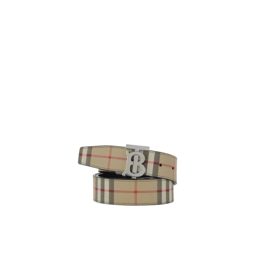 Bælter^Burberry Monogram Læderbælte Multifarvet