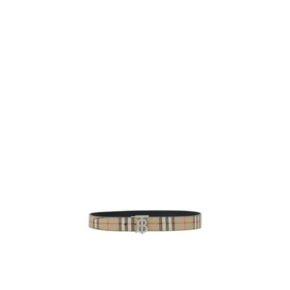 Bælter^Burberry Monogram Læderbælte Multifarvet