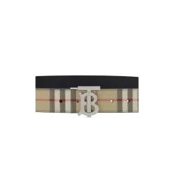 Bælter^Burberry Monogram Læderbælte Multifarvet