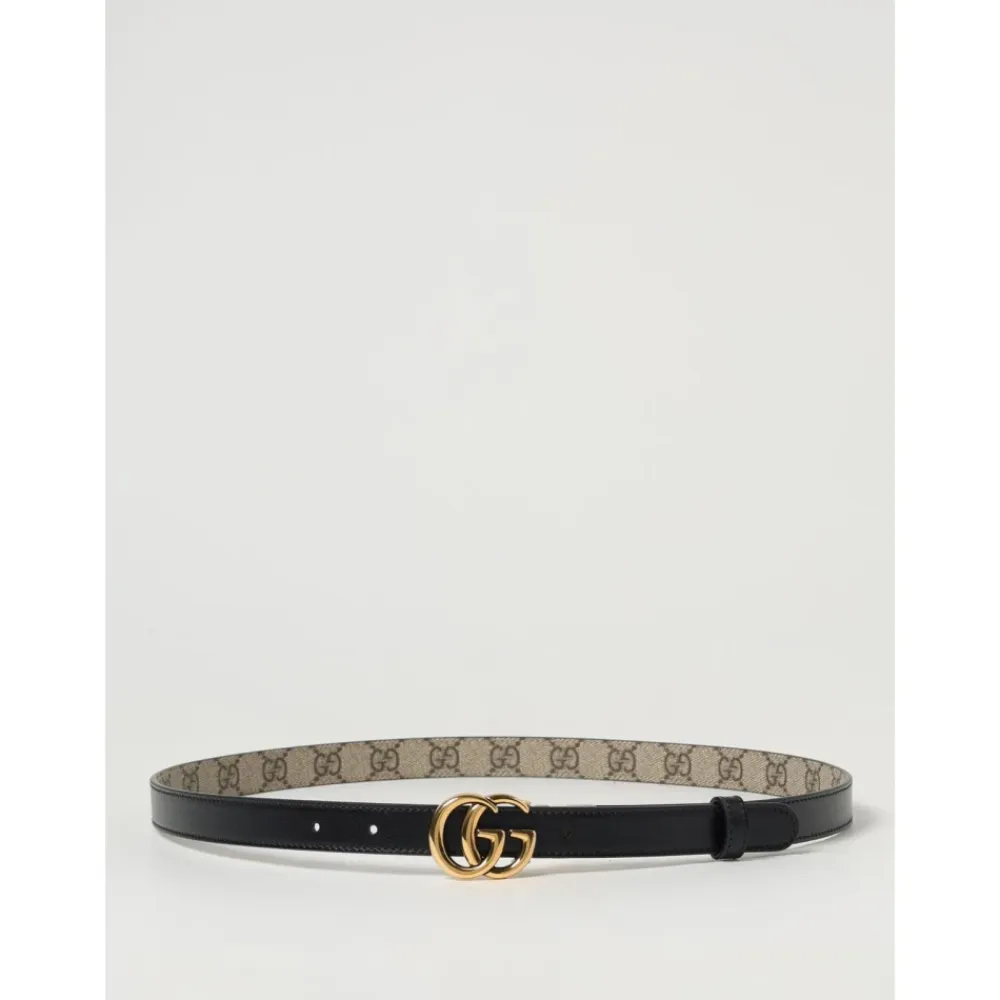 Bælter^Gucci Monogram Modebælte Beige