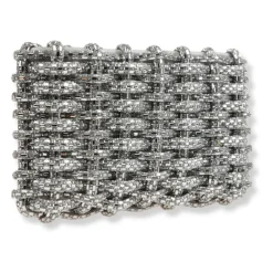 Clutch<Simkhai Morgan Woven Rhinestone Clutch Grå