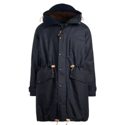 Frakker<Manifattura Ceccarelli Mountain Parka Navy med Brun Foring Blå