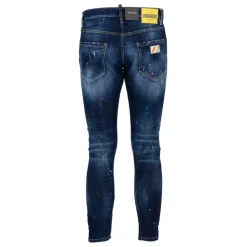 Jeans<Dsquared2 Mørk Neon Splash Ripped Jeans Blå