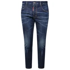 Jeans^Dsquared2 Mørk Rensvask Skater Jeans Blå